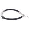 CELINE 460ZW3BLM Soleil calfskin and rhodium-finish brass Bracelet Silver / BlackUsed