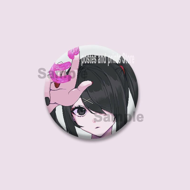 Pop Game Needy Streamer Overload Button Pins Cartoon KAngel Cosplay Badge Ame-chan Round Brooch Bag Hat Decor Jewelry Toys Gifts