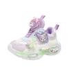 Girl's New Model Rotating Buckle Sports Shoes with Breathable Lights and Dad-style Design