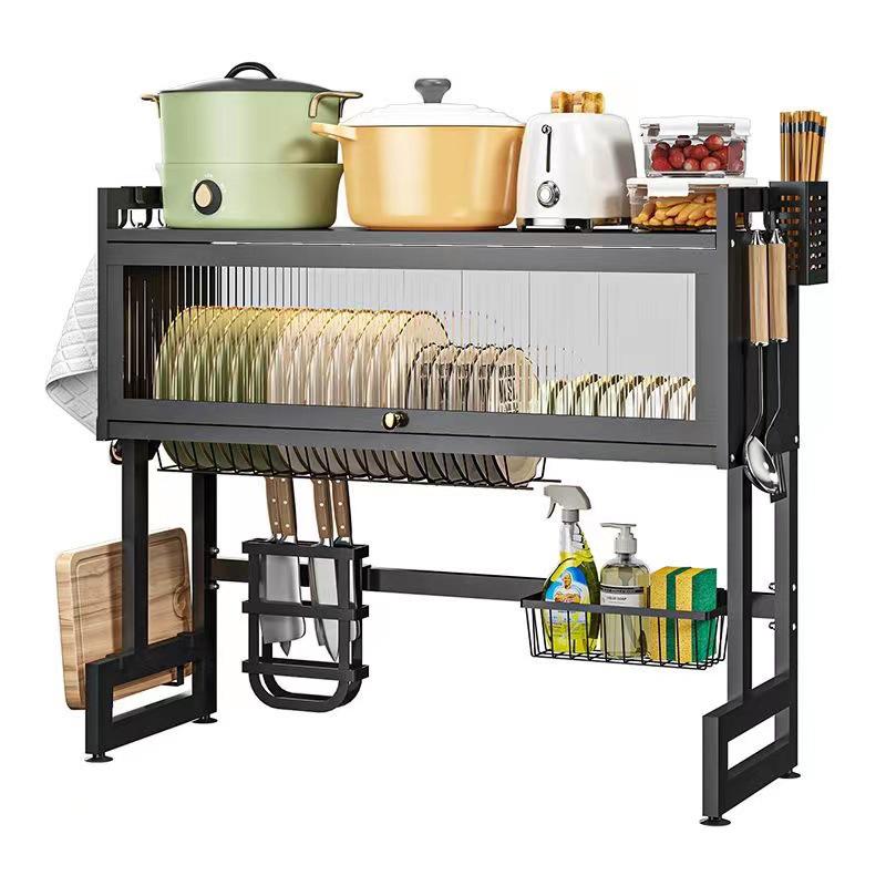 Multi-functional Dustproof Kitchen Countertop Storage Rack