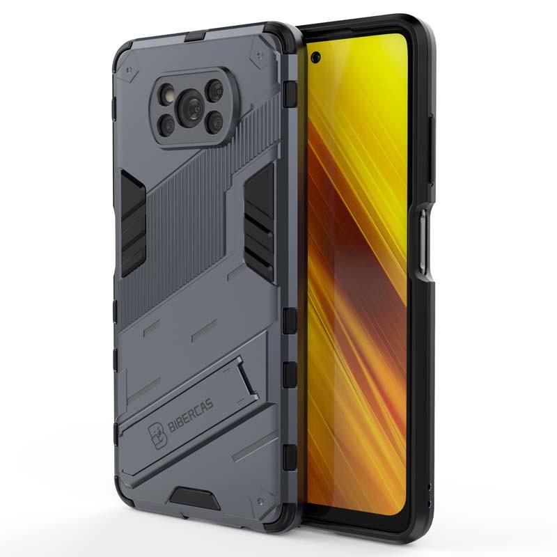 

Для Xiaomi Poco X3 Nfc чехол автомобильный магнитный держатель противоударный бронированный задний чехол для Mi Pocophone M2 Pro M3 F3 GT подставка телефонные чехлы For Poco X3 серый