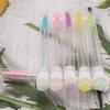 Cartoon Cat Paw Eyelash Brush Tube Disposable Mascara Wands Tube Reusable Lash Spoolies Brush Dustproof Cleaner Storage Tubes