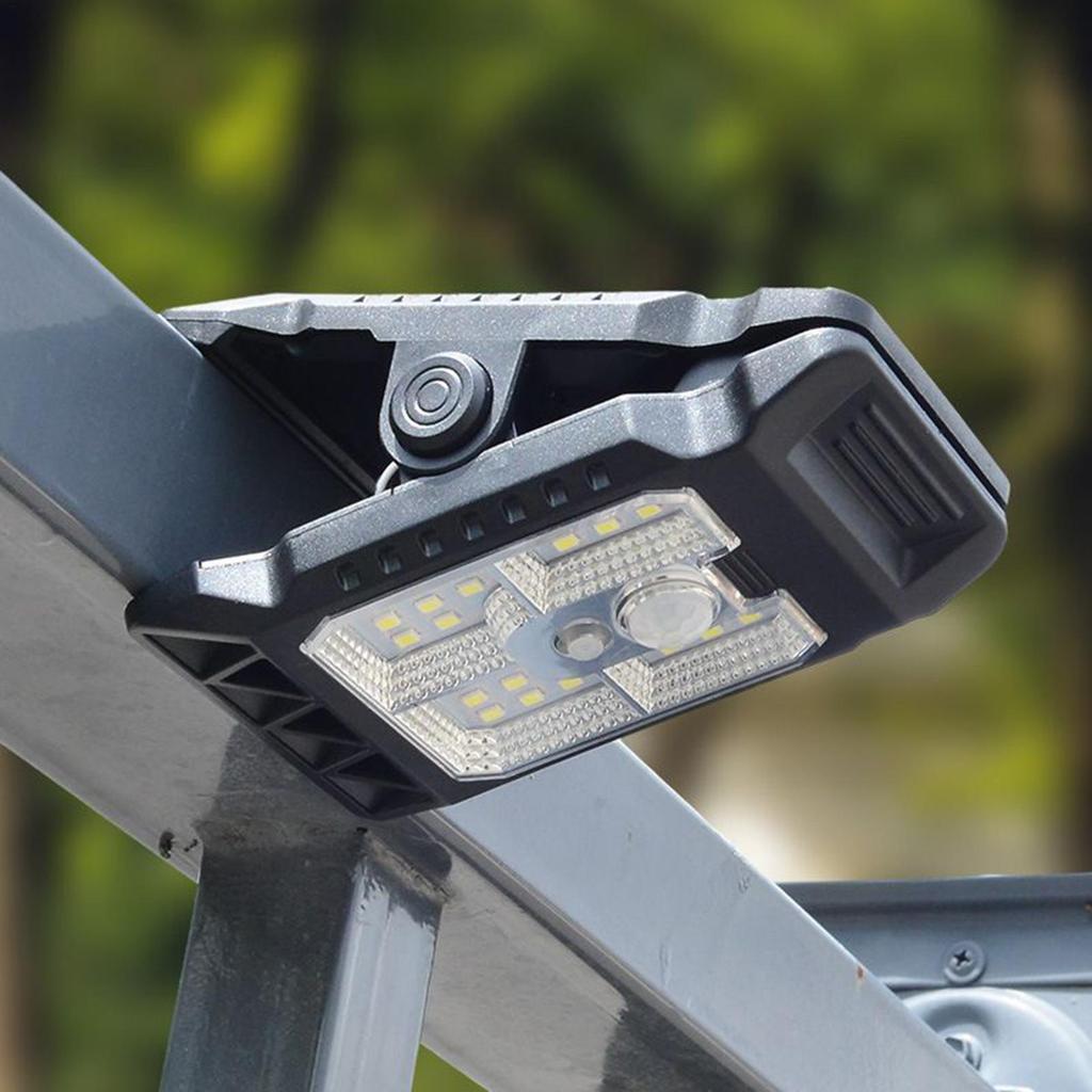 Clip on Solar Lights Outdoor Waterproof Motion Sensor Security Light Security Lighting for Gate Patio Deck Backyard Camping