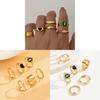 Geometric Heart Ring Jewelry Pack For Women With Electroplated Finish