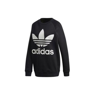 adidas Originals Big Logo Fleece Letter Round Neck Pullover American Vintage Sweatshirt Women Sweatshirt Black DH3129