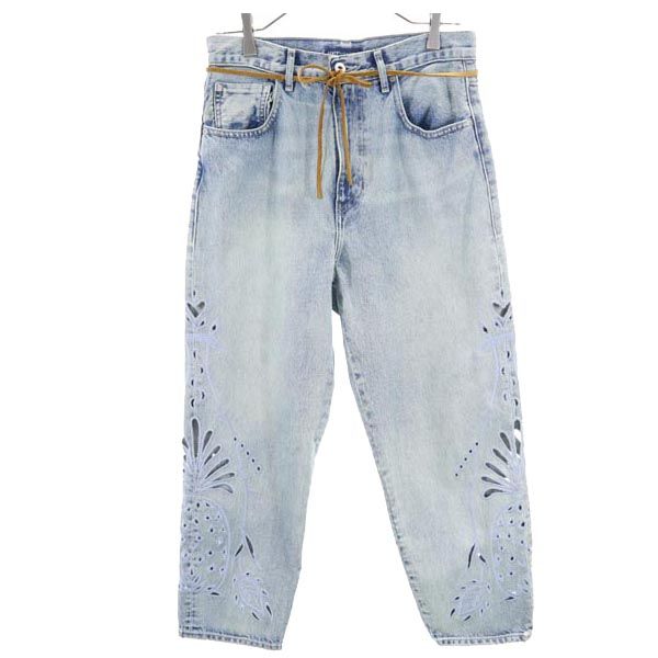 

Levi s Big E BARREL CROP Denim pants w26 With leather strap Women Used