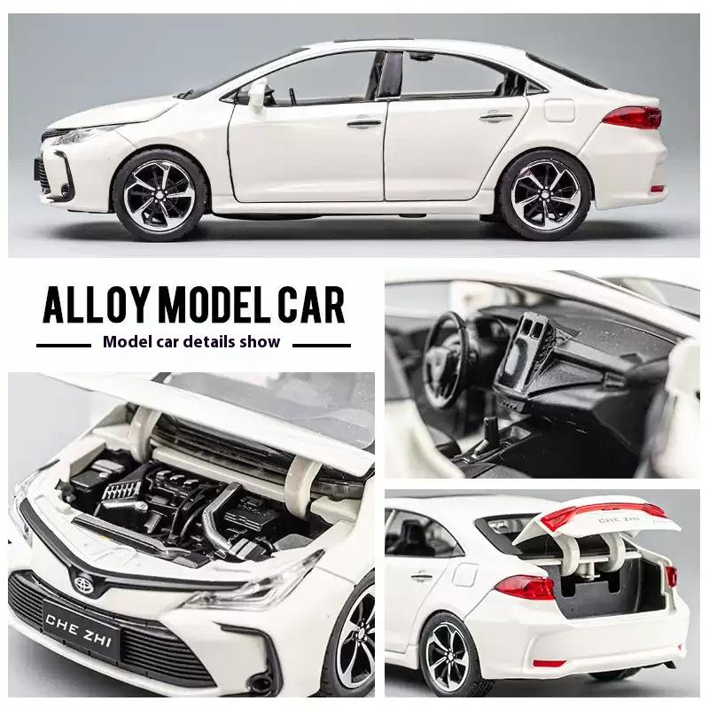 1/32 Alloy Die-cast Toyota Corolla Car Model Simulation Sound and Light Pull Children's Toy Car Collections for Boys' Birthday Gifts