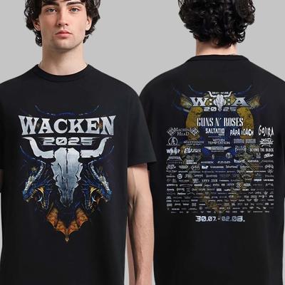 Wacken Open Air 2025 Festival Vom 30. Juli Bis 2. August Drachen Zweiseitiges T-Shirt Unisex T-Shirt