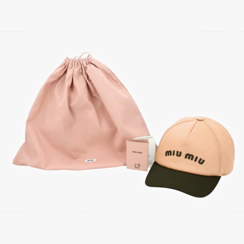 Boné de Basebol Miumiu Bordado com Logotipo Sarja 5hc179 Acq1 F03rg