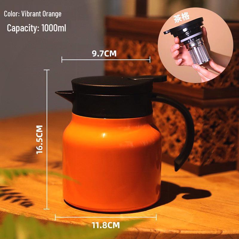2026 Insulated Stainless Steel Mute Teapot & Brewing Pot