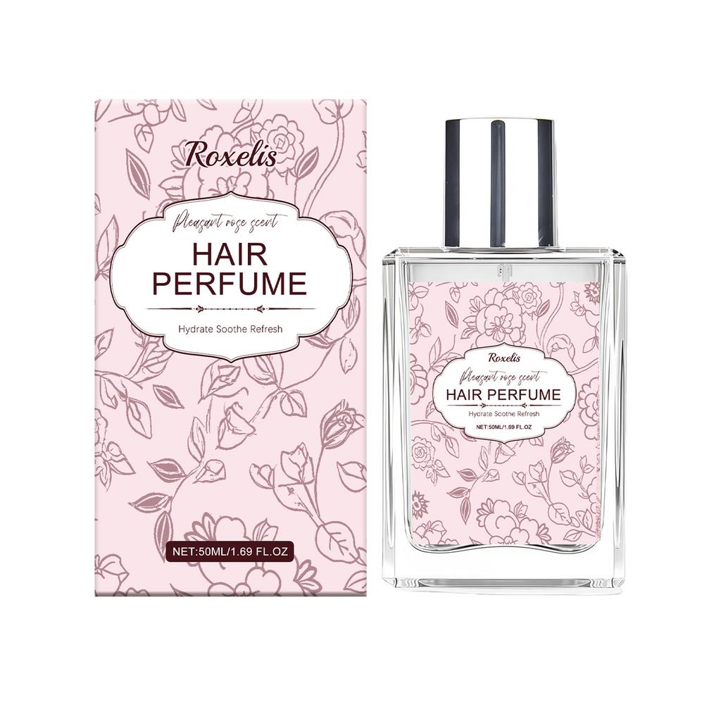 Perfume Capilar en Bruma Fragancia a Rosa Suave Natural Fresco Elegante Ligero Perfumado Diario Portátil Spray para el Cabello
