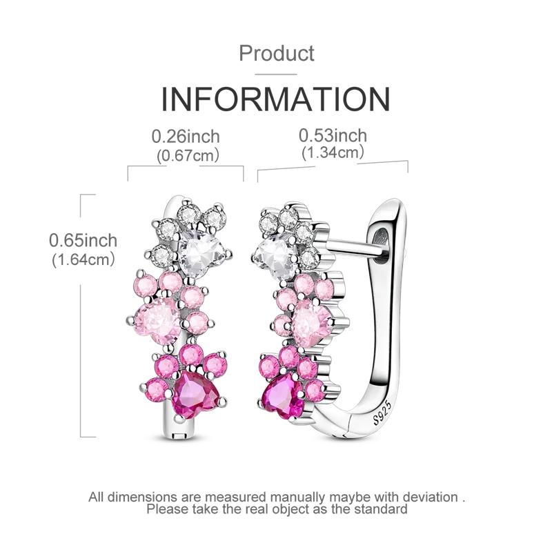 925 Sterling Copper Lucky Guardian Ear Zircon Original Design Earrings Color Zircon Making for Women Girl Wedding Party Gifts