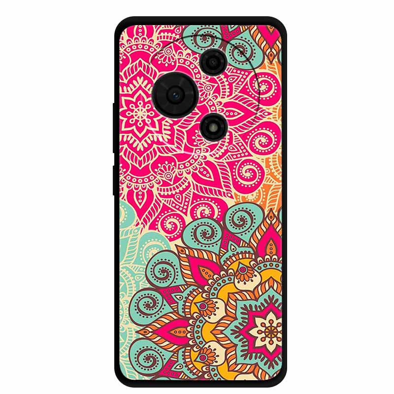 Für TCL 60 SE Hülle T517H Niedliche Cartoon Bunte Weiche TPU Silikon Rückseite für TCL 60 SE Hülle Schwarze Handyhülle Funda TCL60 SE
