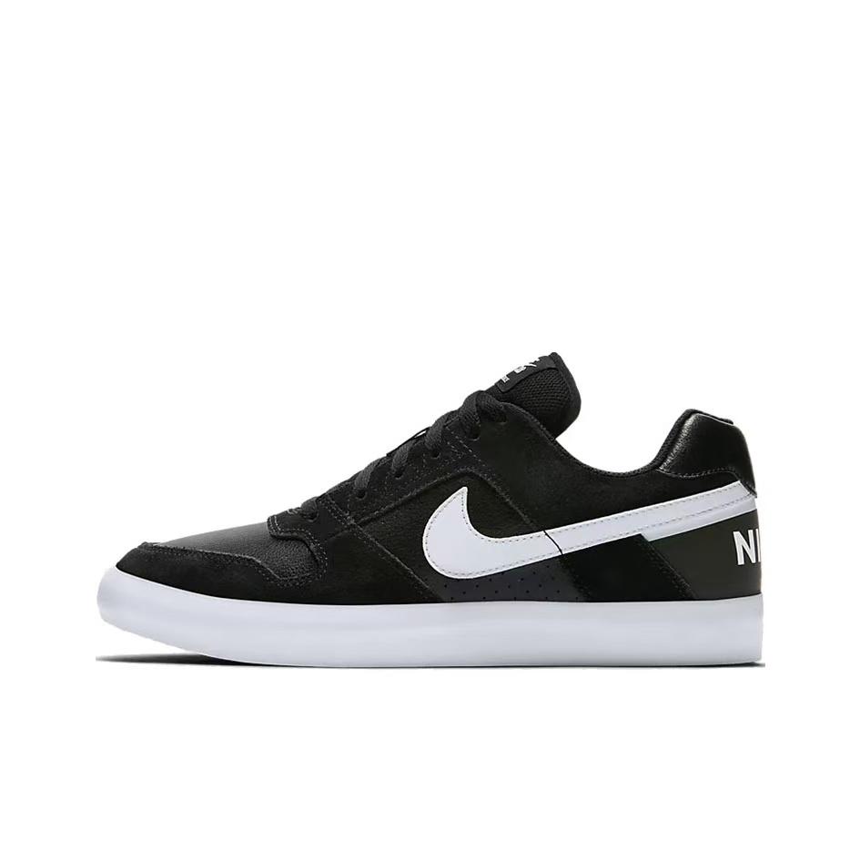 Nike SB Delta Gothic Assassin Leather Low Top Skateboard Shoes Unisex Black White 942237-010(Team858-)