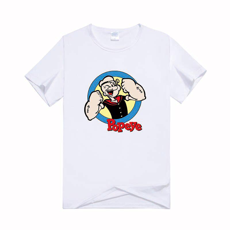 Funny T Shirt Men Summer Cartoon Popeye 