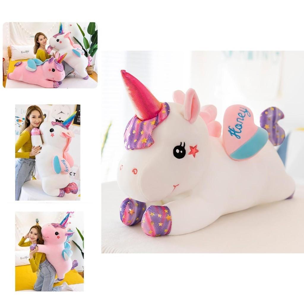 Luxuriously Soft Large Galaxy Unicorn Plush Toy Bed Pillow For Kids And Girls