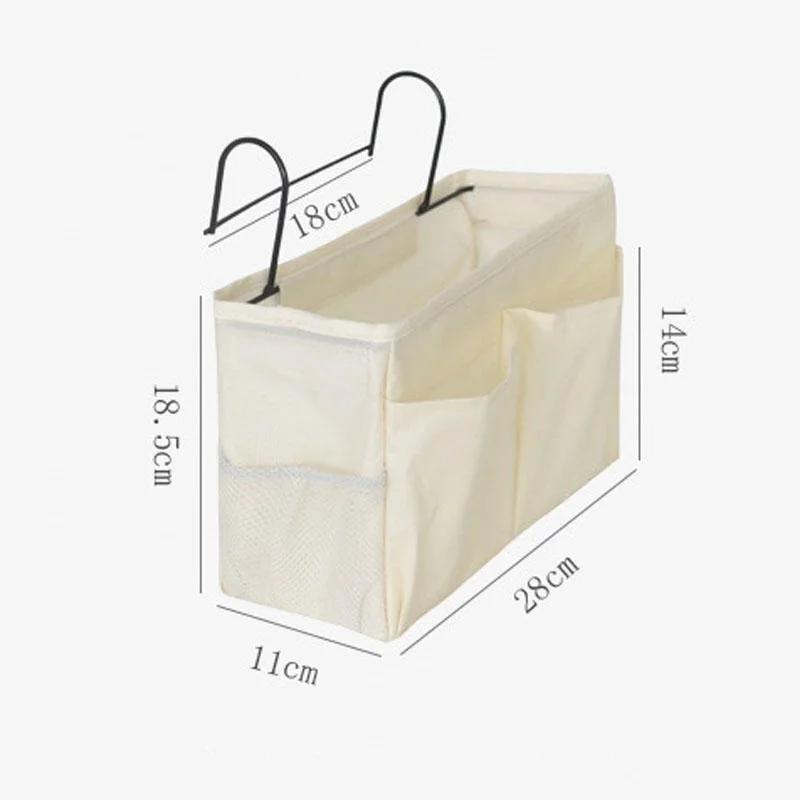 1 Pcs New Storage Basket Hanging Organizer Bed Remote Book Holder Dormitory Storage Bag Holder With Hook Bed Pocket