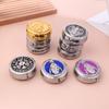 Retro Metal Holy Communion Saint Benedict Rosary Gift Boxes Round Religious Jewelry Packing Case