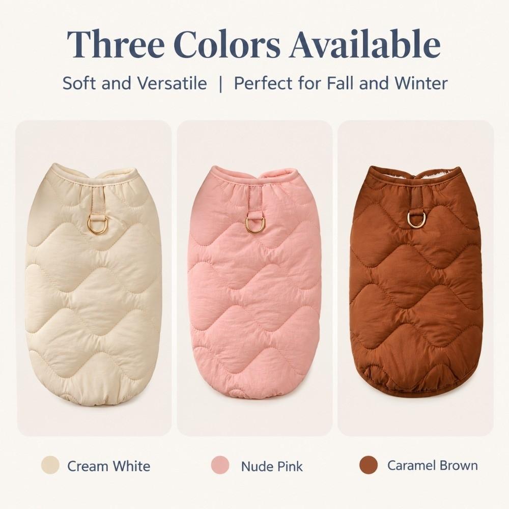 Cotton Padded Pet Vest Lightweight Pet Jacke Durable Dog Coat  Daily