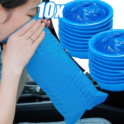 10pcs 1000ml Vomit Bags Disposable Barf Bags Puke Nausea Bags for Travel Plane Motion Sickness Car Aircraft Bus Kids Pregnant
