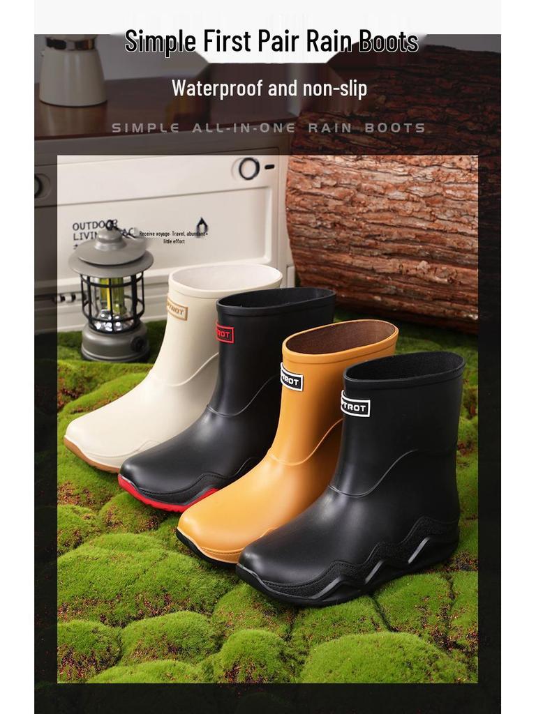 Men's Waterproof Non-Slip Boots with Fleece Lining for Outdoor Activities