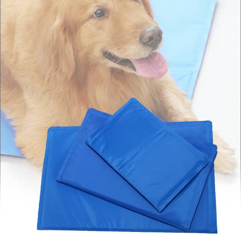 Pet Mat Gel Dog Cat Cooling Sleeping Pad Summer Pets Supplies Square Blue