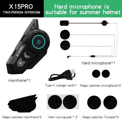 1/2PCS X15 Pro Intercome for Helmet Motorcycle Helmet Headset Bluetooth 5.2 EDR 3 Color Wireless Headphones Earphones IP67 Waterproof Roise Reduction