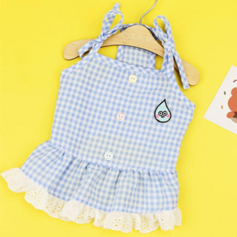 Cute Pet Suspenders Dress Dog Clothes Summer Plaid Dog Shirt Dresses Puppy Cat Clothing Sling Skirt for Little Dogs Chihuahua