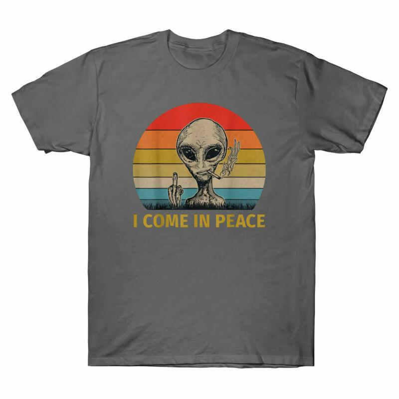 Alien Unisexs Area Peace 51 Come T Vintage Ufo Shirt Fuk I Retro In Smoking Tee