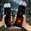 1PC Dark Evil Dragon Head Portrait Print 750ml Color Plastic Sports Water Bottle Leakproof Flip Straw Lid Suitable for Sports Office Home Use
