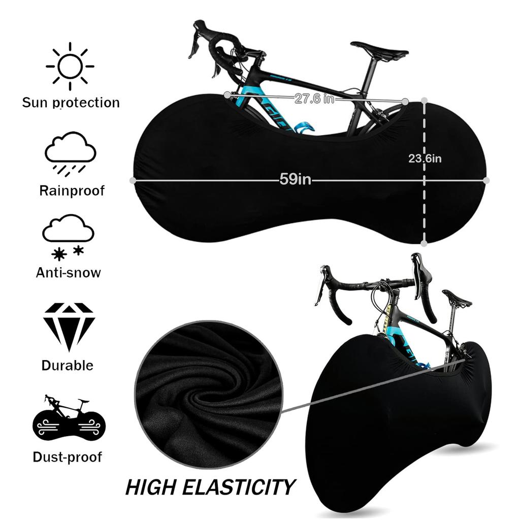 Bike Cover, Bicycle Wheel Cover, Washable Elastic Bicycle Protective Gear Tire Package for Mountain, Road, MTB Bikes