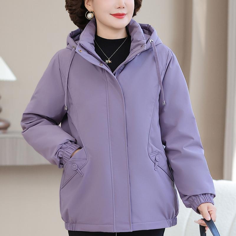 Plus Size XL-6XL Middle Age Women's Down Jackets Winter Parkas Hooded Elegant Loose Thick Warm Down Coats Woman Outerwears