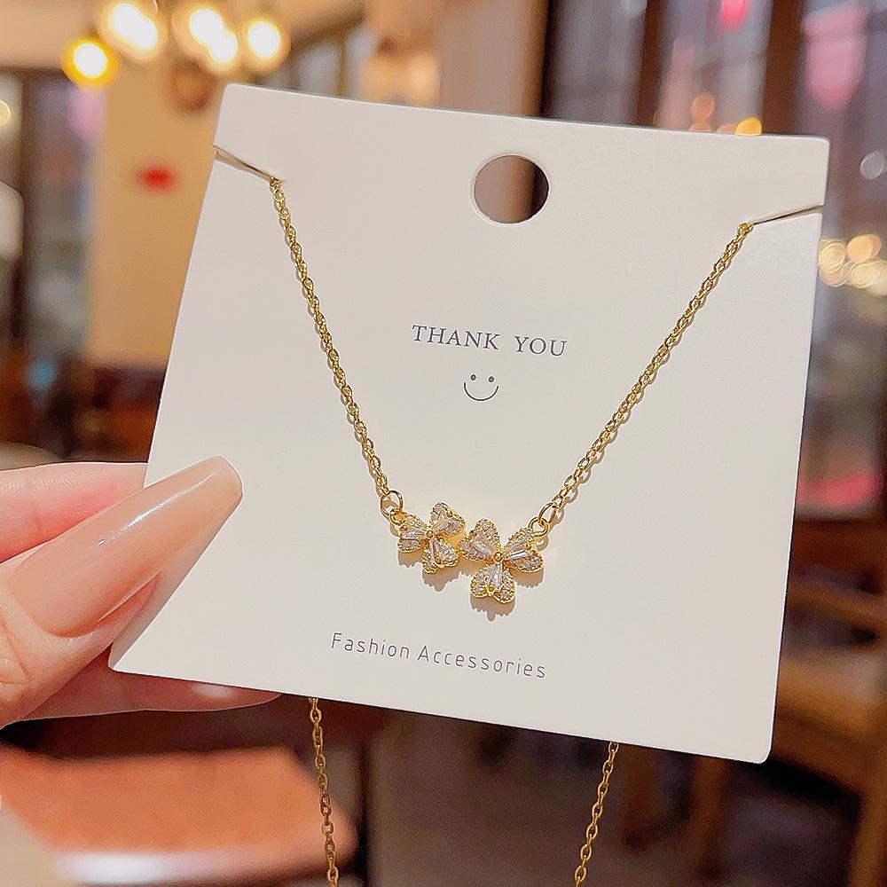 

Ожерелье Love, цветная роскошная нишевая цепочка на ключицу, взрывная бижутерия, подарок на день рождения для девушки, ожерелье, ювелирные изделия для женщины. золотой