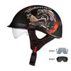 Helmet Men's Motorcycle Pedal Half Helmet Four Seasons Universal Lenses Transparent Women's Helmet Electric Vehicle Riding