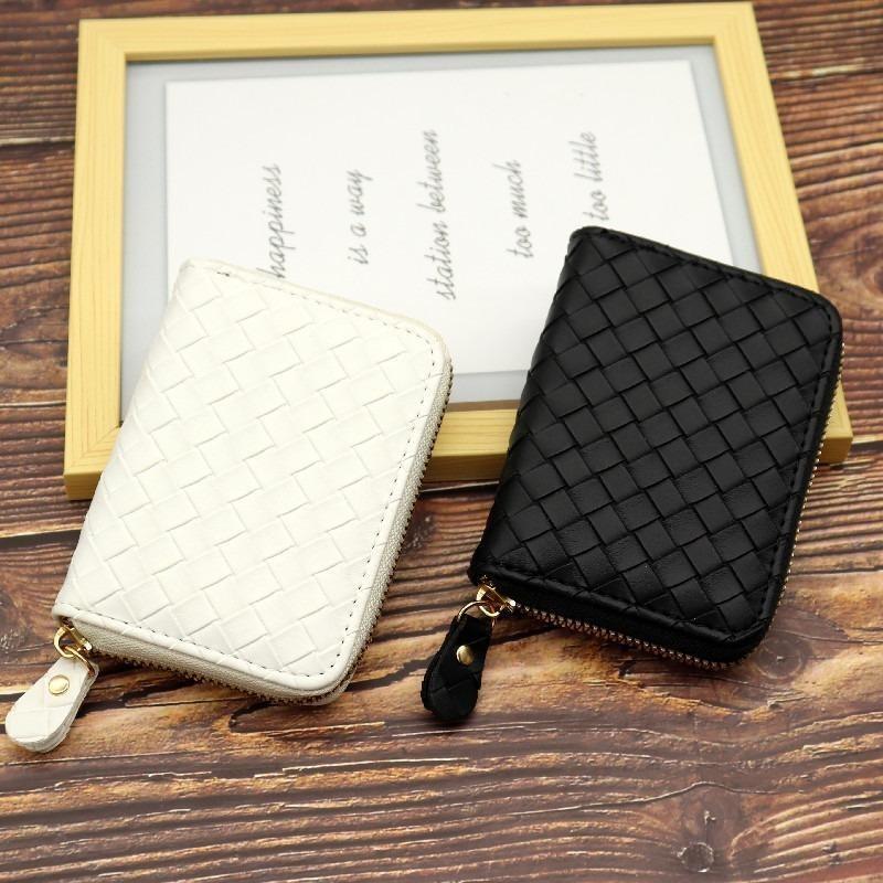 New Simple and Fashionable Woven Pattern Card Bag, Multi-functional Organ, Large Capacity, Multi-card Position Card Jacket Storage