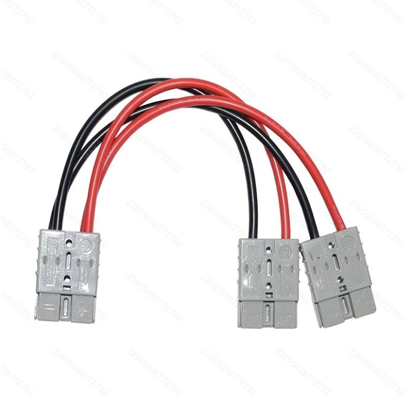 AGASHE 50A Battery Adapter: Y-type Shunt, 8/10/12AWG Automotive Cable, Heavy-duty Modular Power Connector, Quick Release, 7.8in/