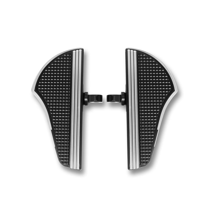 1 Pair Motorcycle Rear Passenger Defiance Floorboards Male Mount Foot Pegs Aluminum Pedal For Harley Touring Electra Glide Dyna