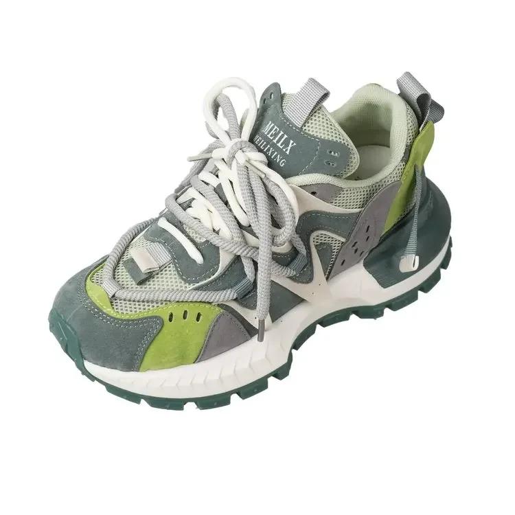 Mode Neue Damen Leichte Sneaker Mode PU-Leder Runde Zehenpartie Plateau Sport Schnürschuhe Walking Damen Vulkanisierte Schuhe Höhenerhöhend