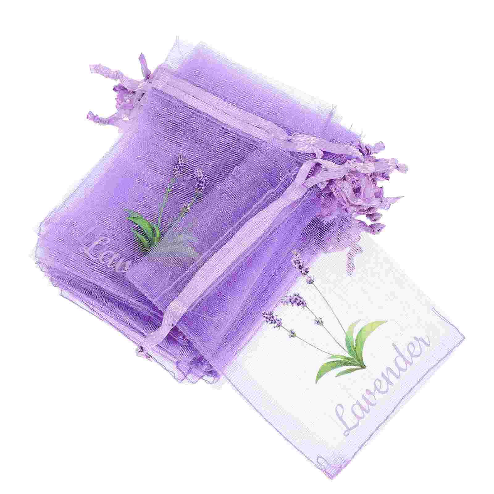 

20 Pcs Empty Sachet Bag Jewelry Pouches Sacks Drawstring Herbs Storage Bags Dried Flower Gauze Lavender