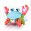 Electric Crab Toy Light And Music Battery Powered Pull String Cute Crab Walking Laterally Educational Interactive Toys Boys Girls Walking