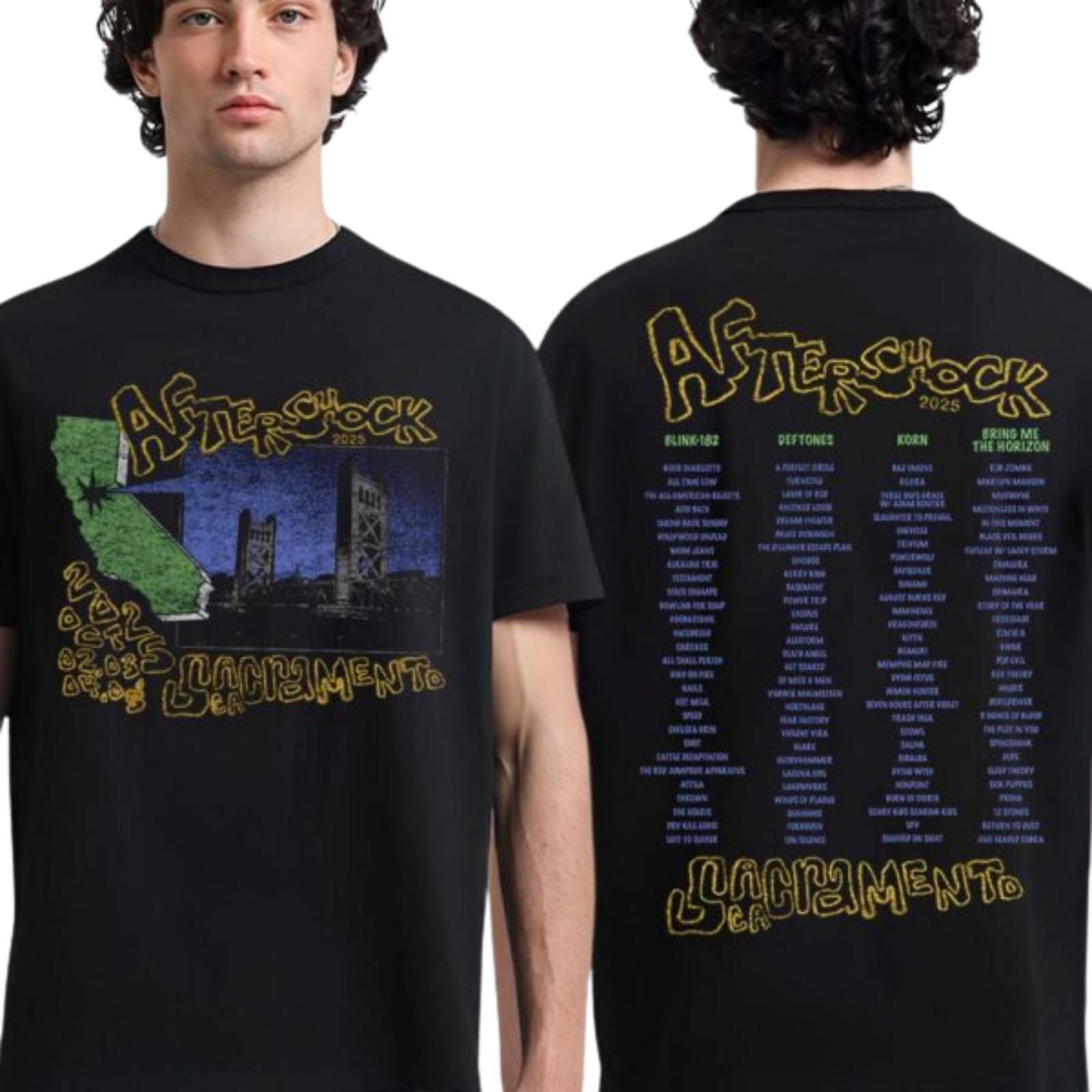 Aftershock Festival 2026 Sacramento CA Tower Bridge Lineup T-Shirt S