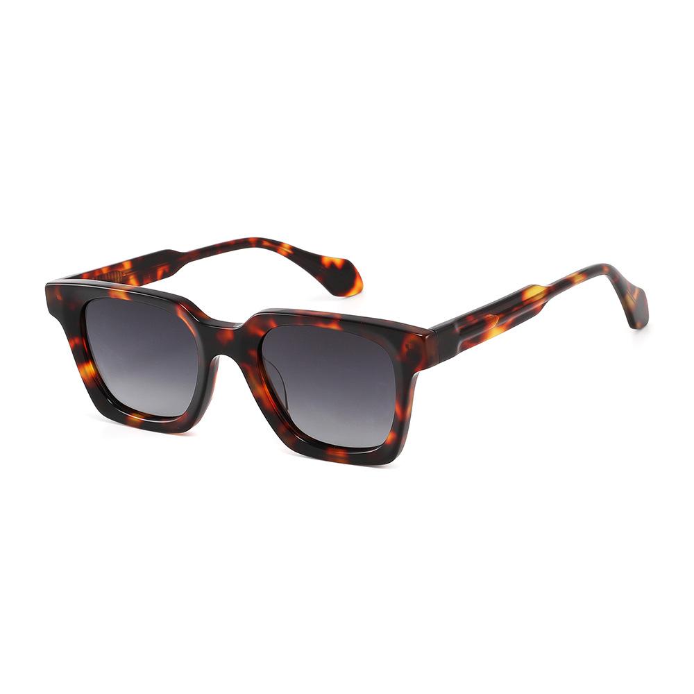 

2025 Autumn Square Sunglasses Women High-end Acetate Eyeglass Tortoiseshell Fashion Men Outdoor Driving Polarized Sun Glasses as picture