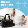 Oxford Cloth Baby Diaper Bag Large Capacity Nappy Tote Bag with Removable Shoulder Strap Waterproof Hand Maternity Totes