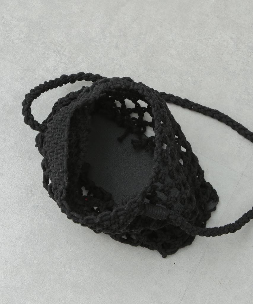 Nano Universe Macrame Shoulder Bag, Women's, F 100, Red, 673-5132304