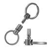 KeyUnity KA46 Detachable Keychain with Flathead Screwdriver Design, Multifunctional Quick Release Key Ring, Titanium, 360° Rotation, Compact, Lightwei