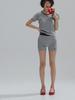 Aenhacheu Nostalgic Stripe Round Top_Grey