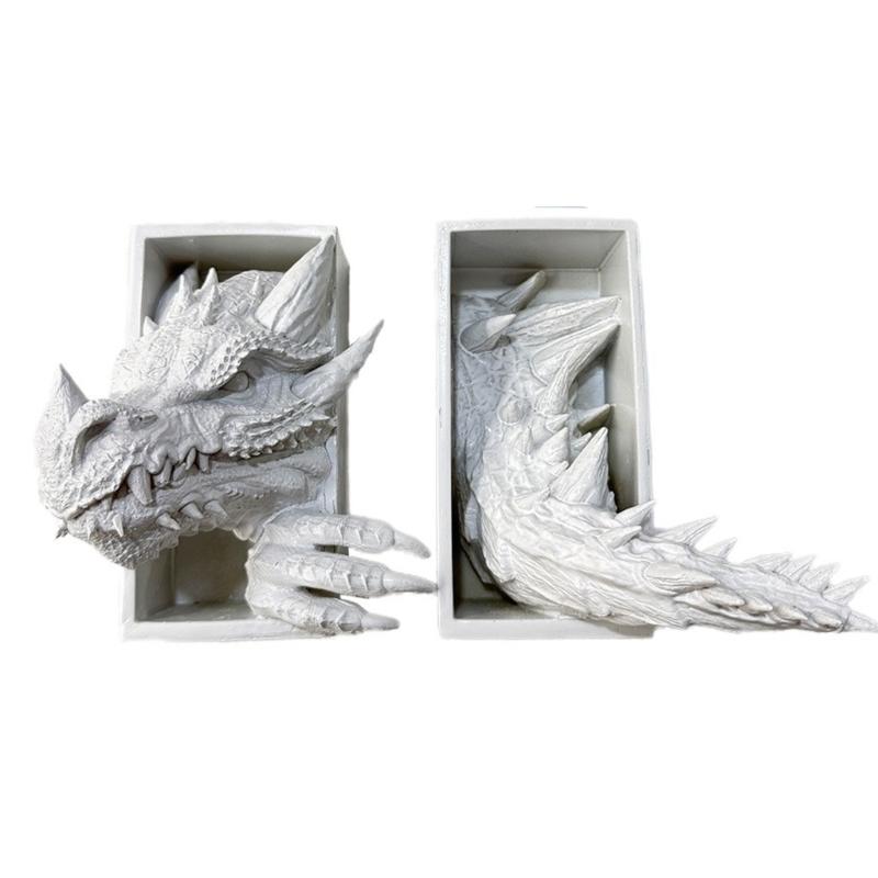 Set di fermalibri a forma di drago Fermalibri Decorativi per Scaffali Ufficio Casa Scrivania Libreria Decorazioni Regalo per Amante dei Draghi