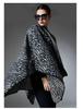 Plus Size Zebra Print Shawl: European/American Autumn/Winter Women's Mid-Length Jacket