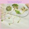1 pièce Métal Feuille Lotus Veine Marque-page Style Chinois Créatif Marque-pages Pendentif Pompon Cadeau Étudiant Pompon en Laiton Fournitures Scolaires