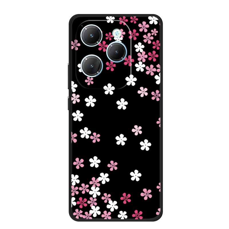 For Infinix Hot 40 Pro Case Hot40 Pro Black Silicone Soft Phone Case For Infinix Hot 40 Pro Back Cover Case 6.78" Cute Cartoon